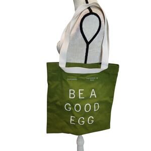 Superegg Be A Good Egg Green Tote Bag Canvas Shopping Bag